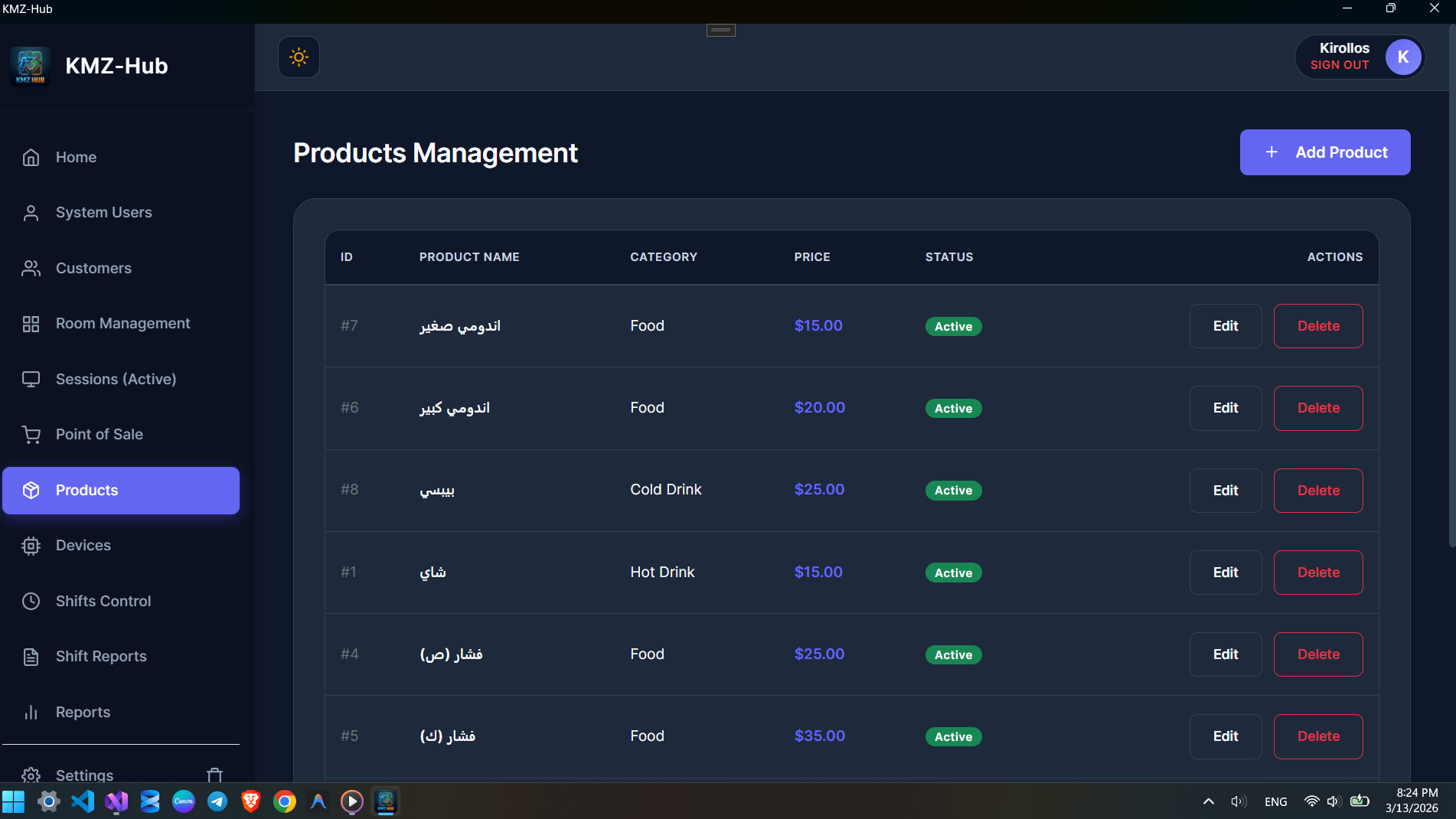 Products List
